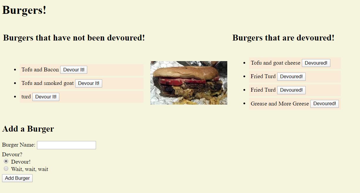 Image of burger app