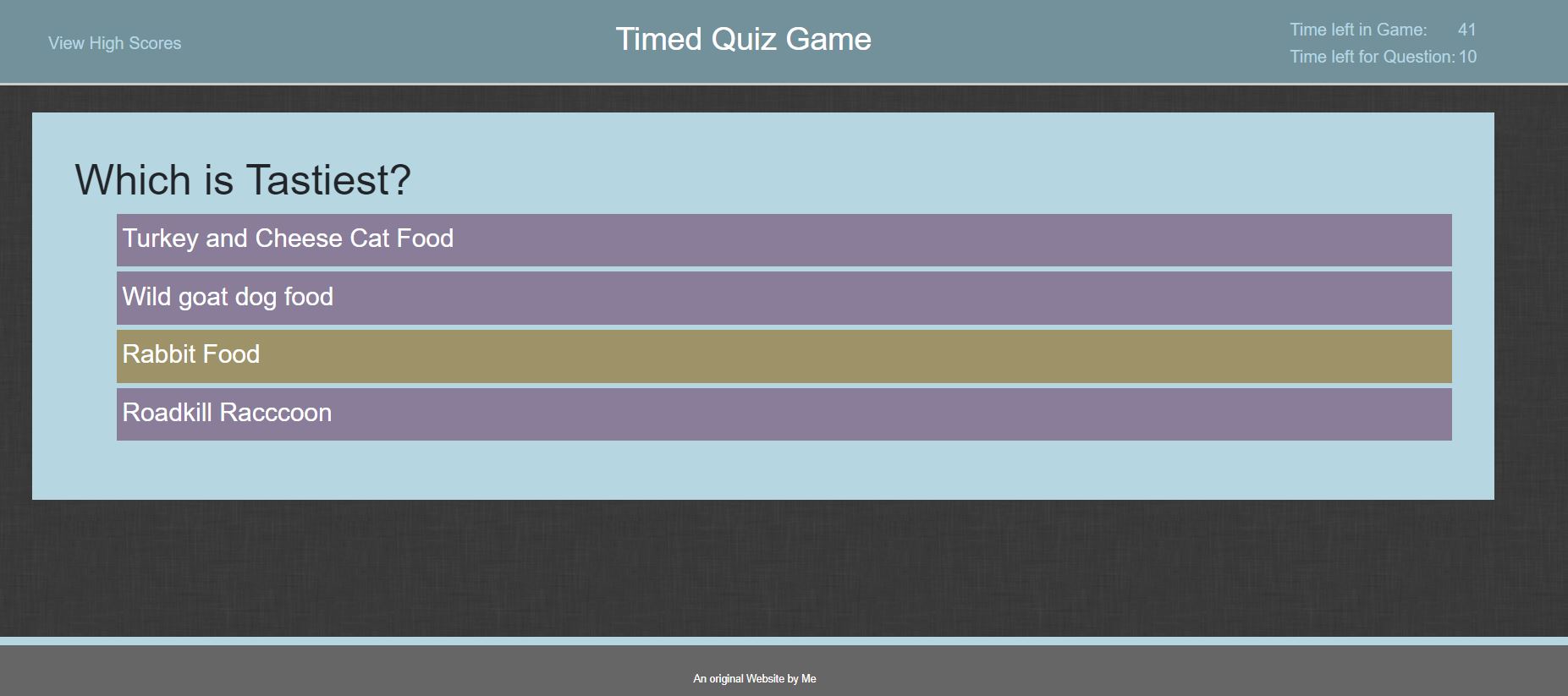 Image of timed quiz app